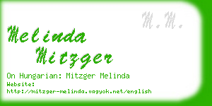 melinda mitzger business card